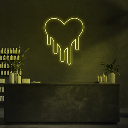 Drip Heart LED Neon Sign