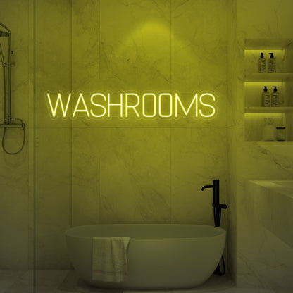 Washrooms LED Neon Sign