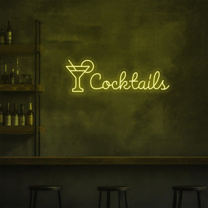 Cocktails Script LED Neon Sign