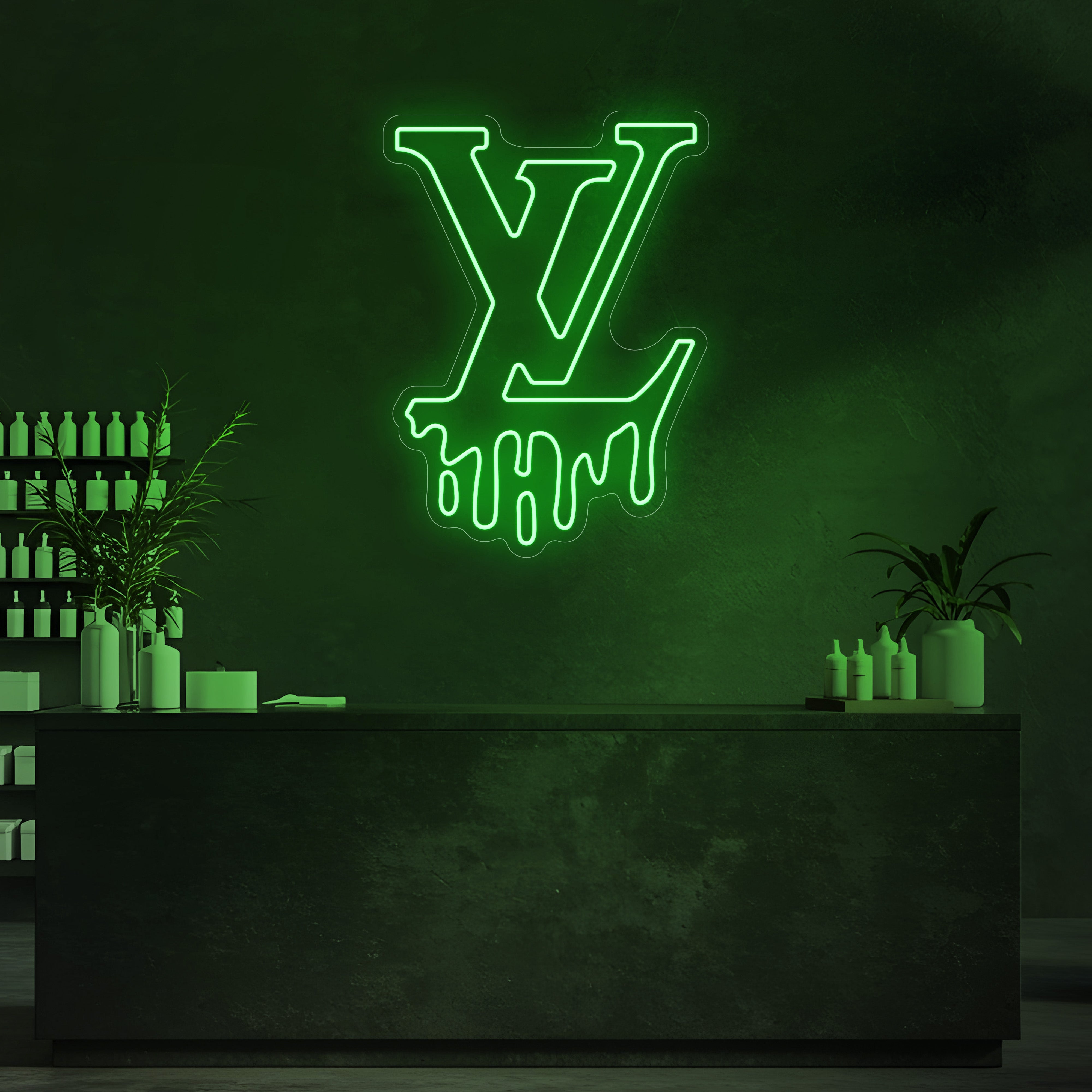 Drip LV LED Neon Sign