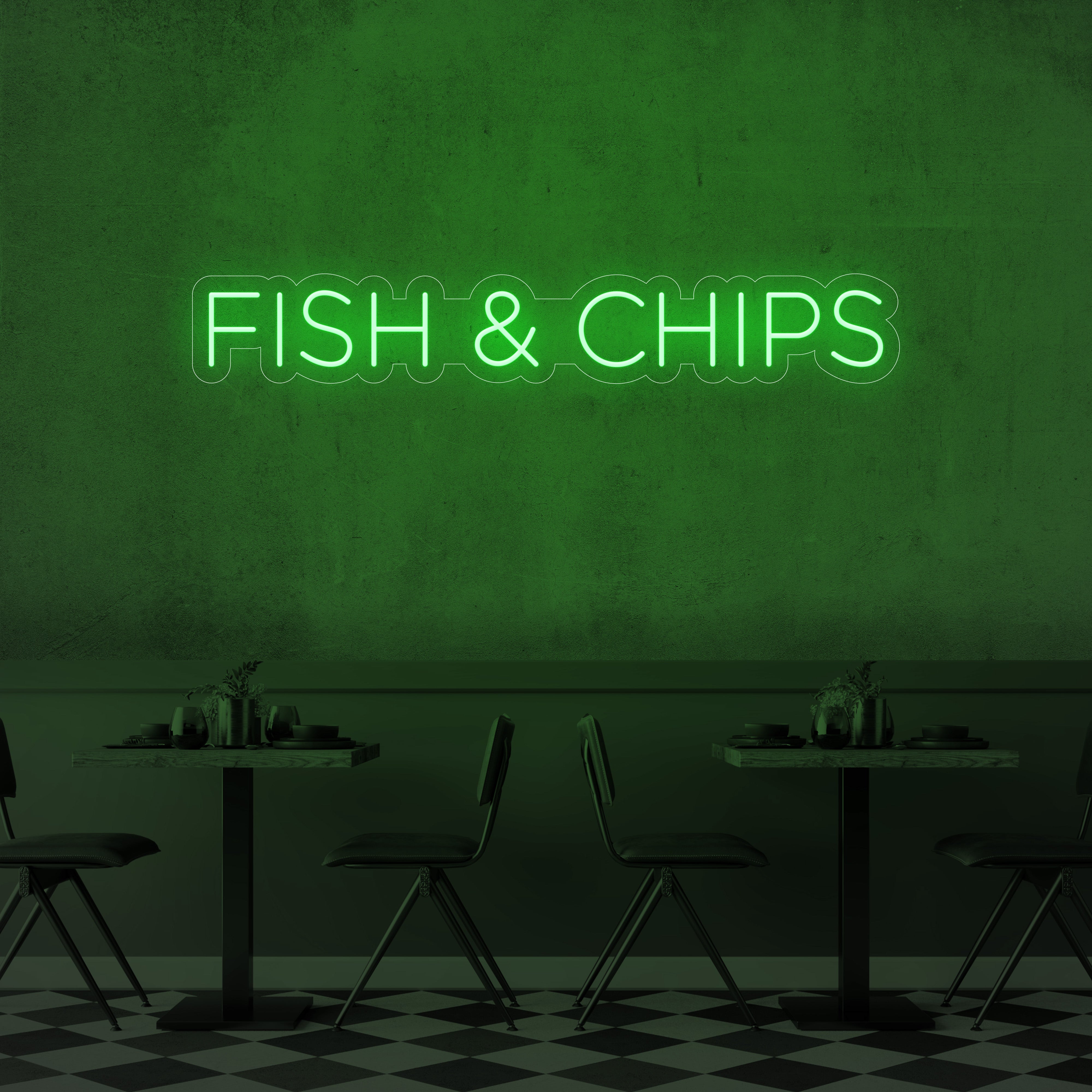 Fish & Chips LED Neon Sign