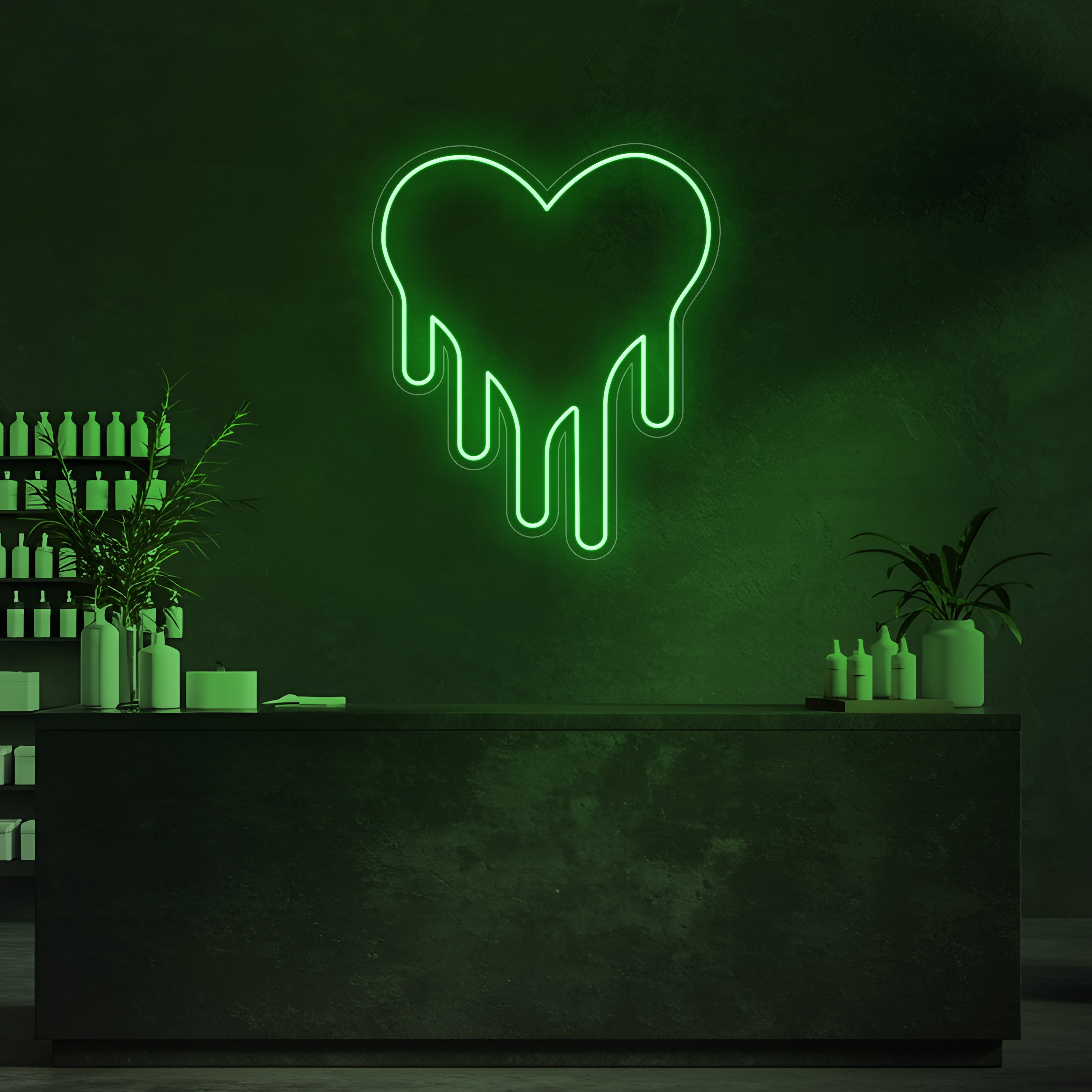 Drip Heart LED Neon Sign