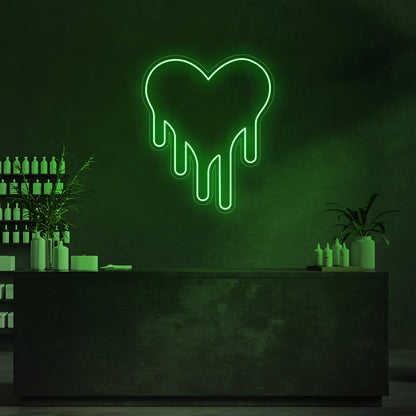 Drip Heart LED Neon Sign