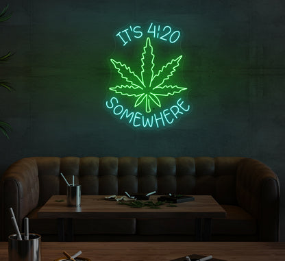 It's 4:20 Somewhere LED Neon Sign