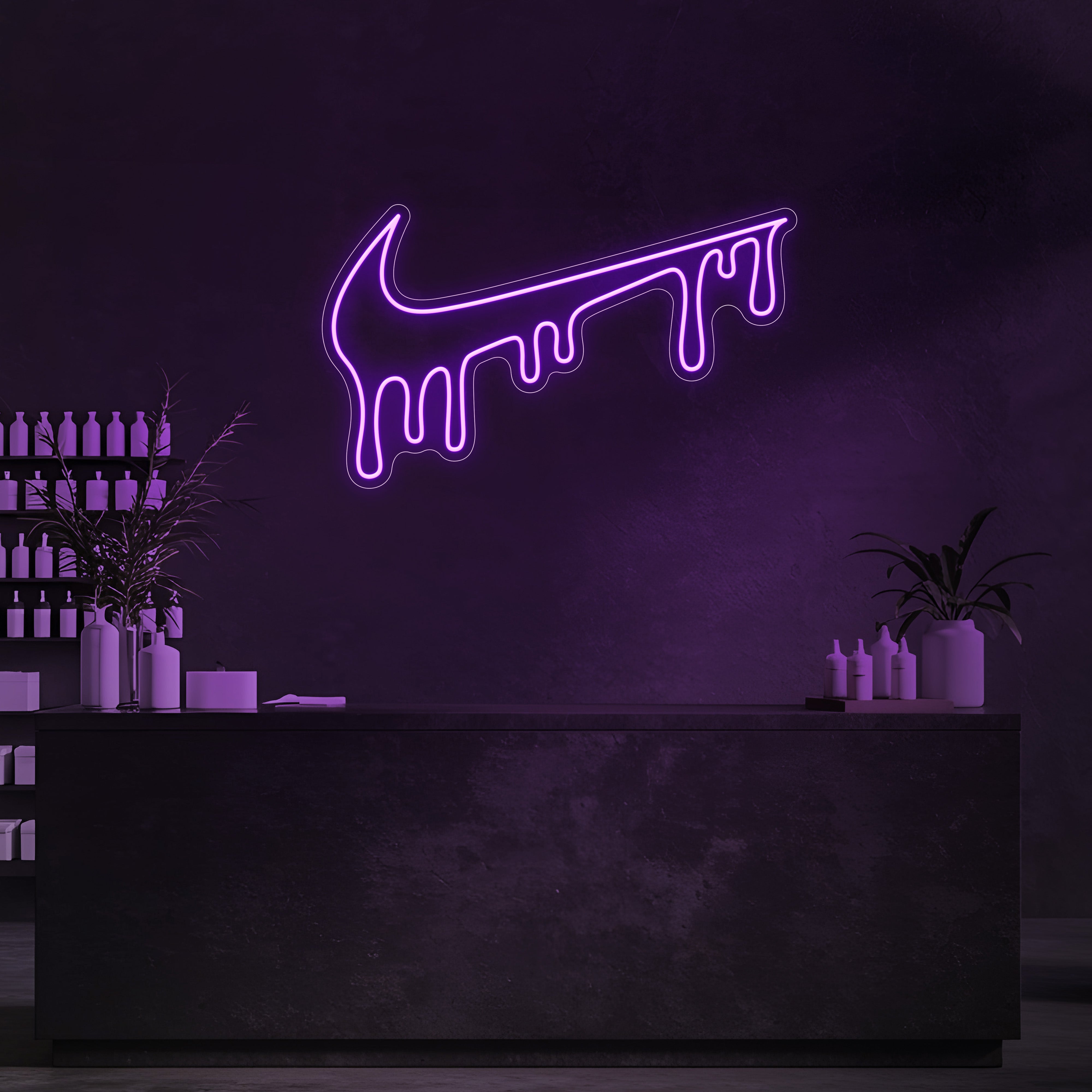 Drip Swoosh LED Neon Sign