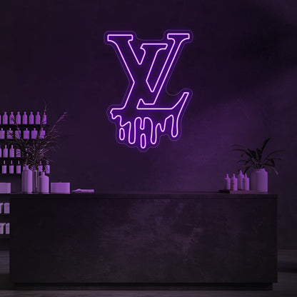 Drip LV LED Neon Sign