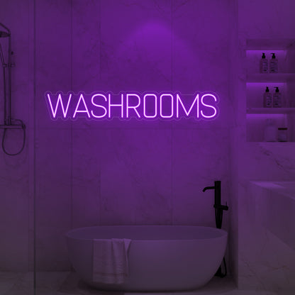 Washrooms LED Neon Sign