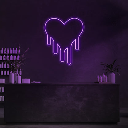 Drip Heart LED Neon Sign