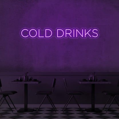 Cold Drinks LED Neon Sign