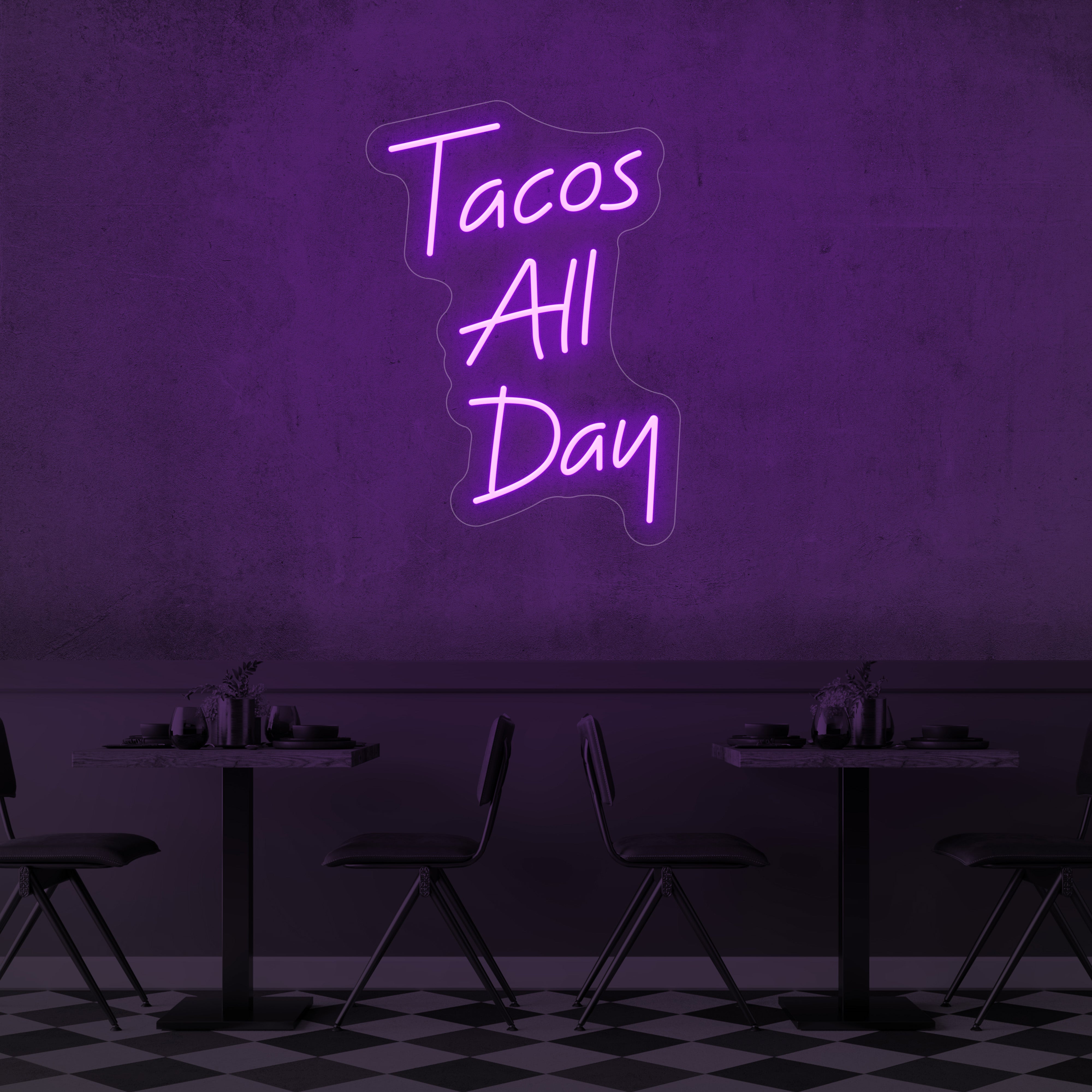 Tacos All Day LED Neon Sign