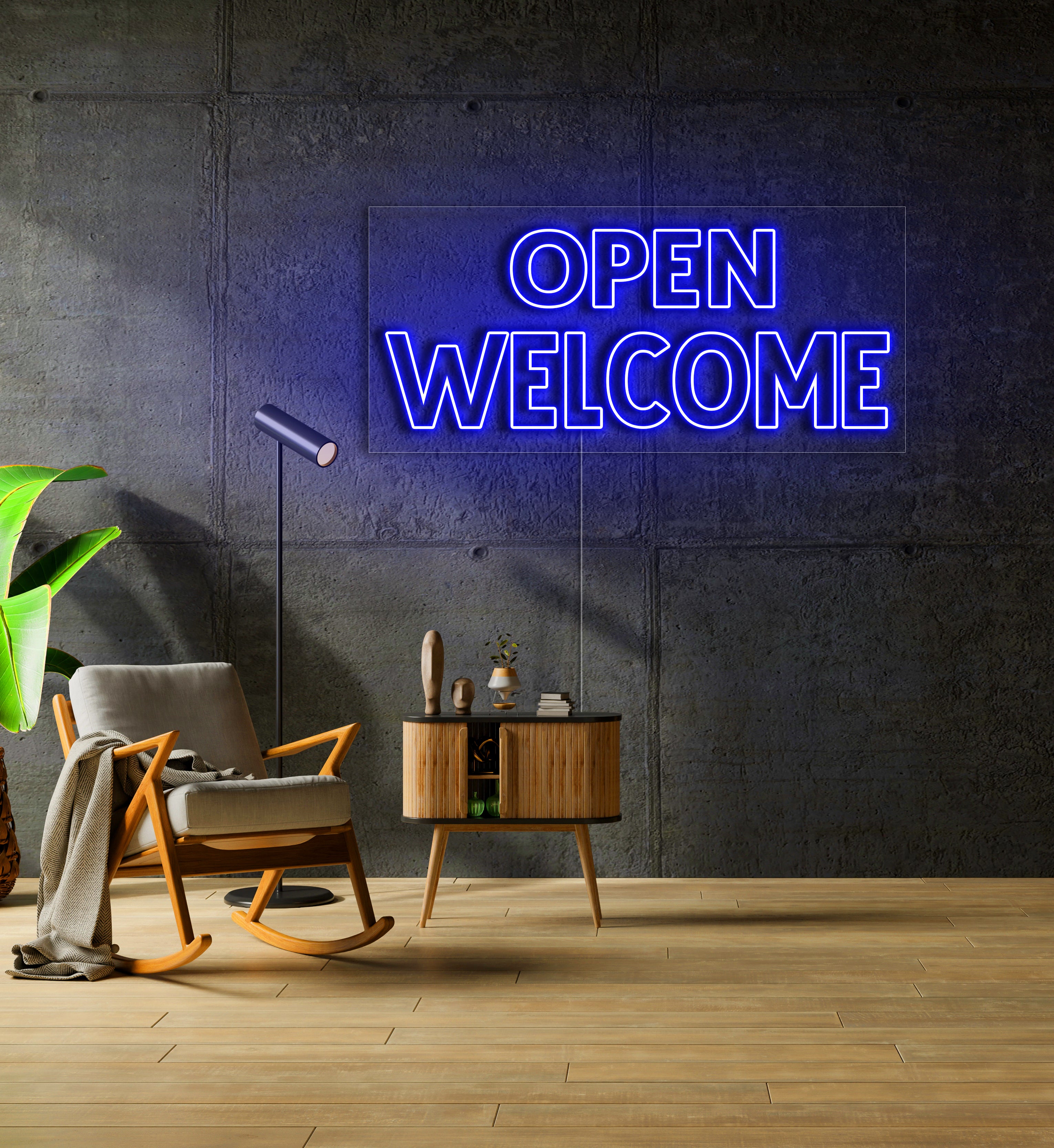 Open Welcome LED Neon Sign