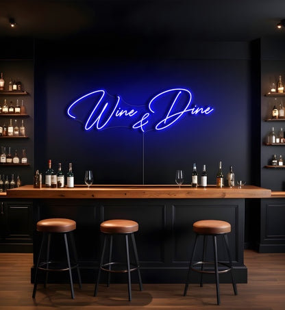 Wine & Dine LED Neon Sign
