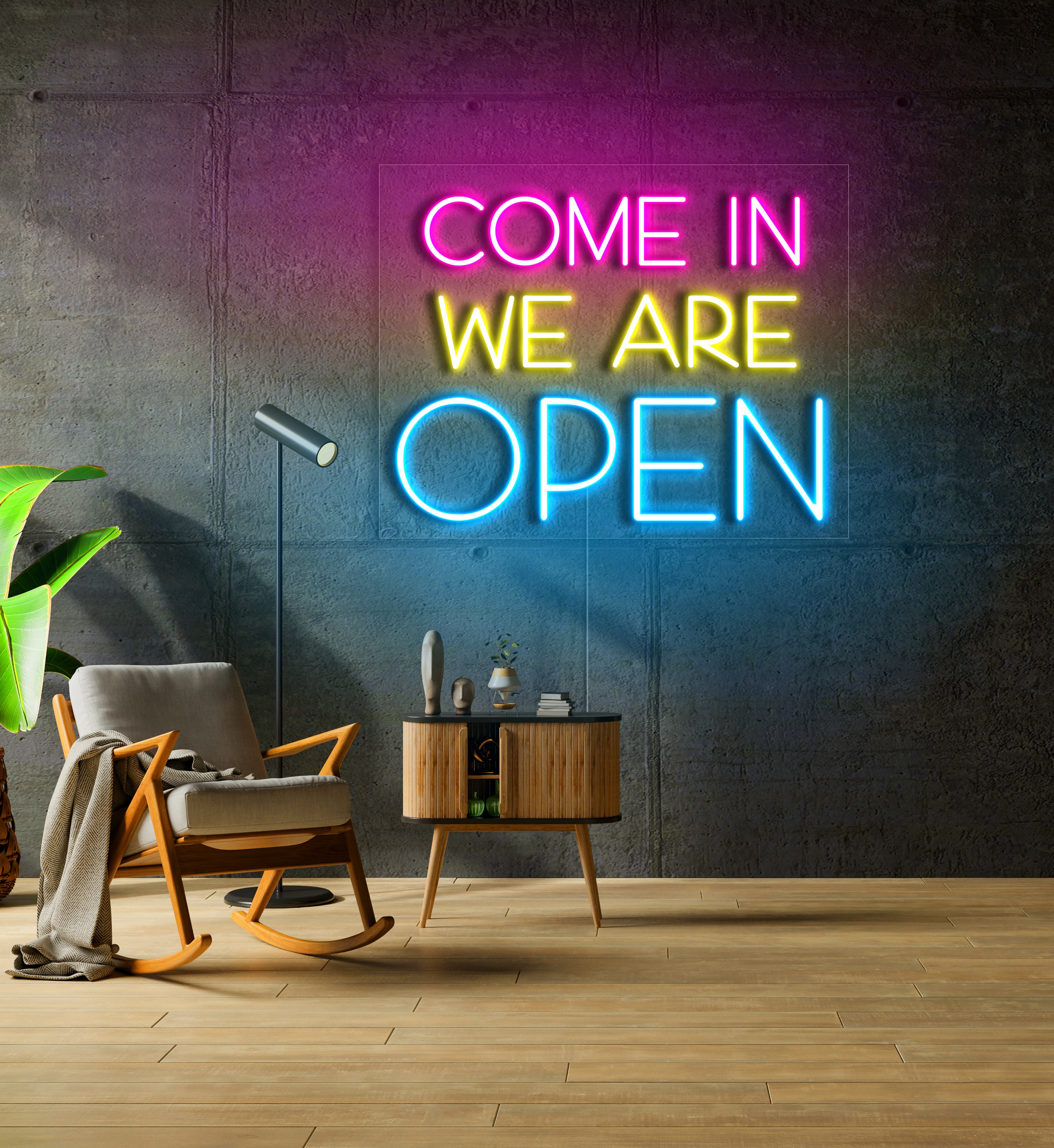 Come In We Are Open LED Neon Sign