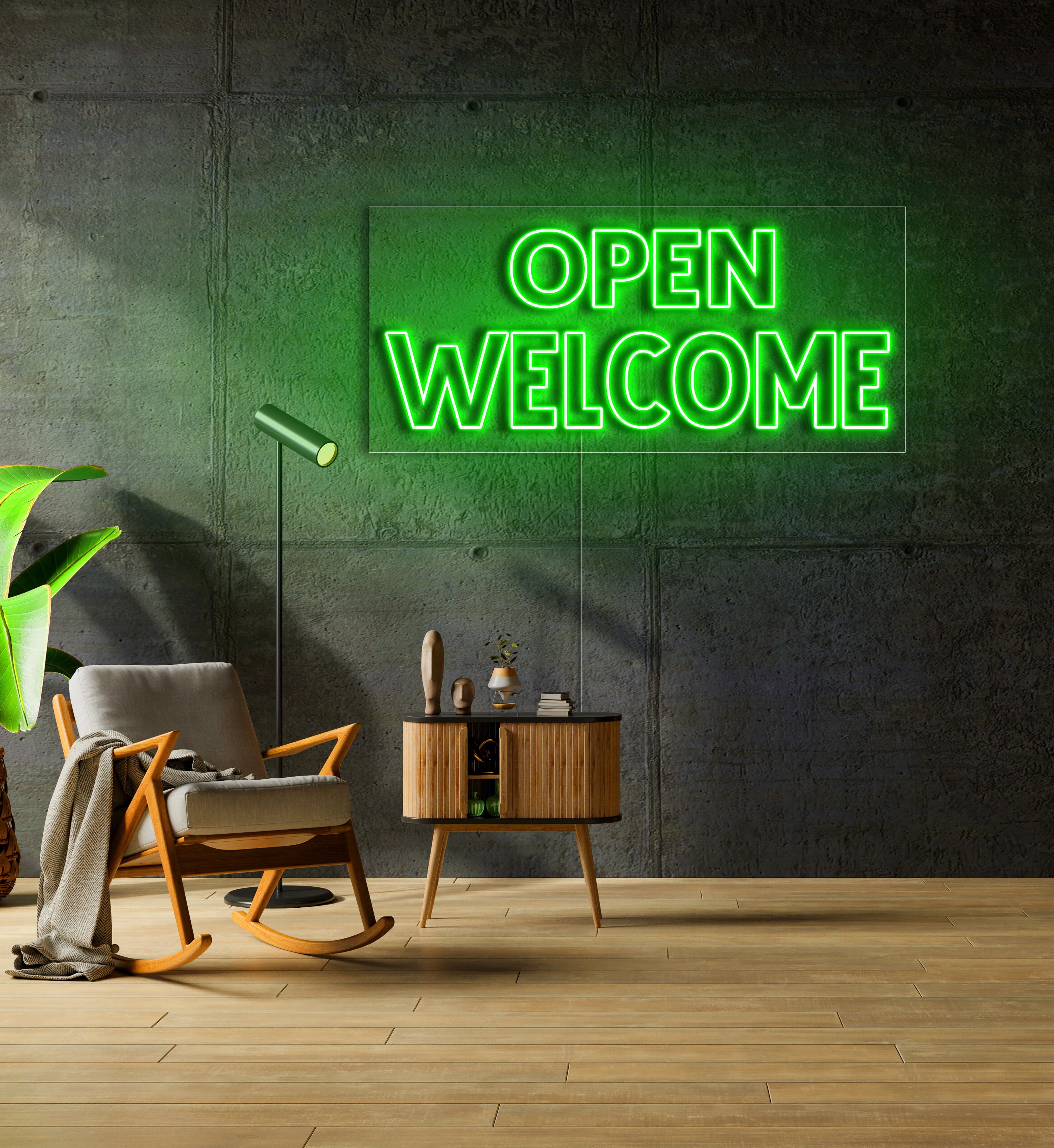 Open Welcome LED Neon Sign