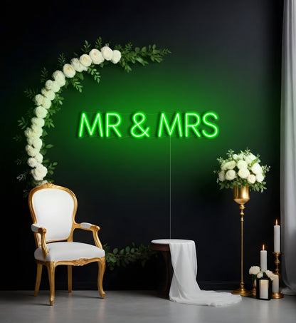 MR & MRS LED Neon Sign