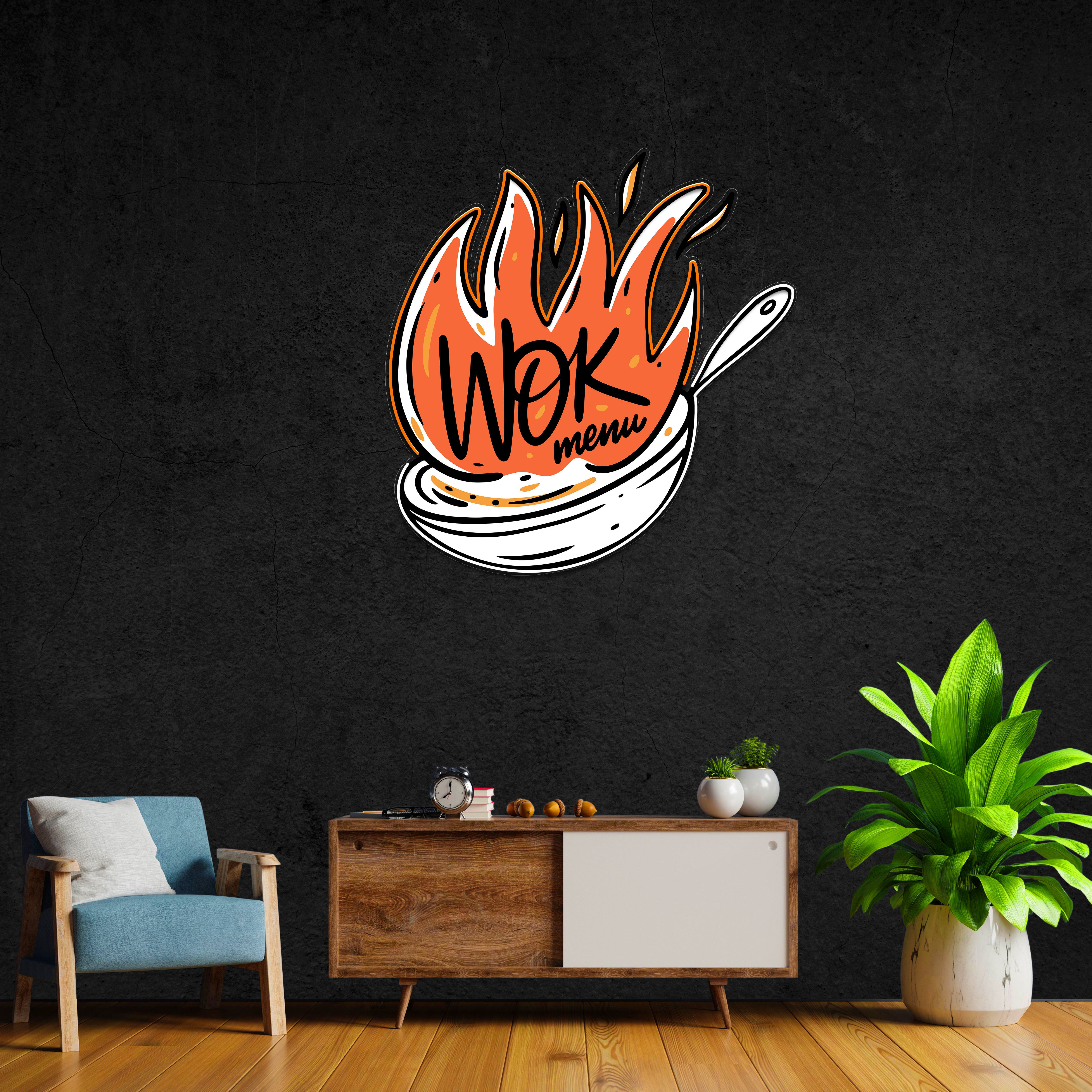 WOK LED Neon Pop Art