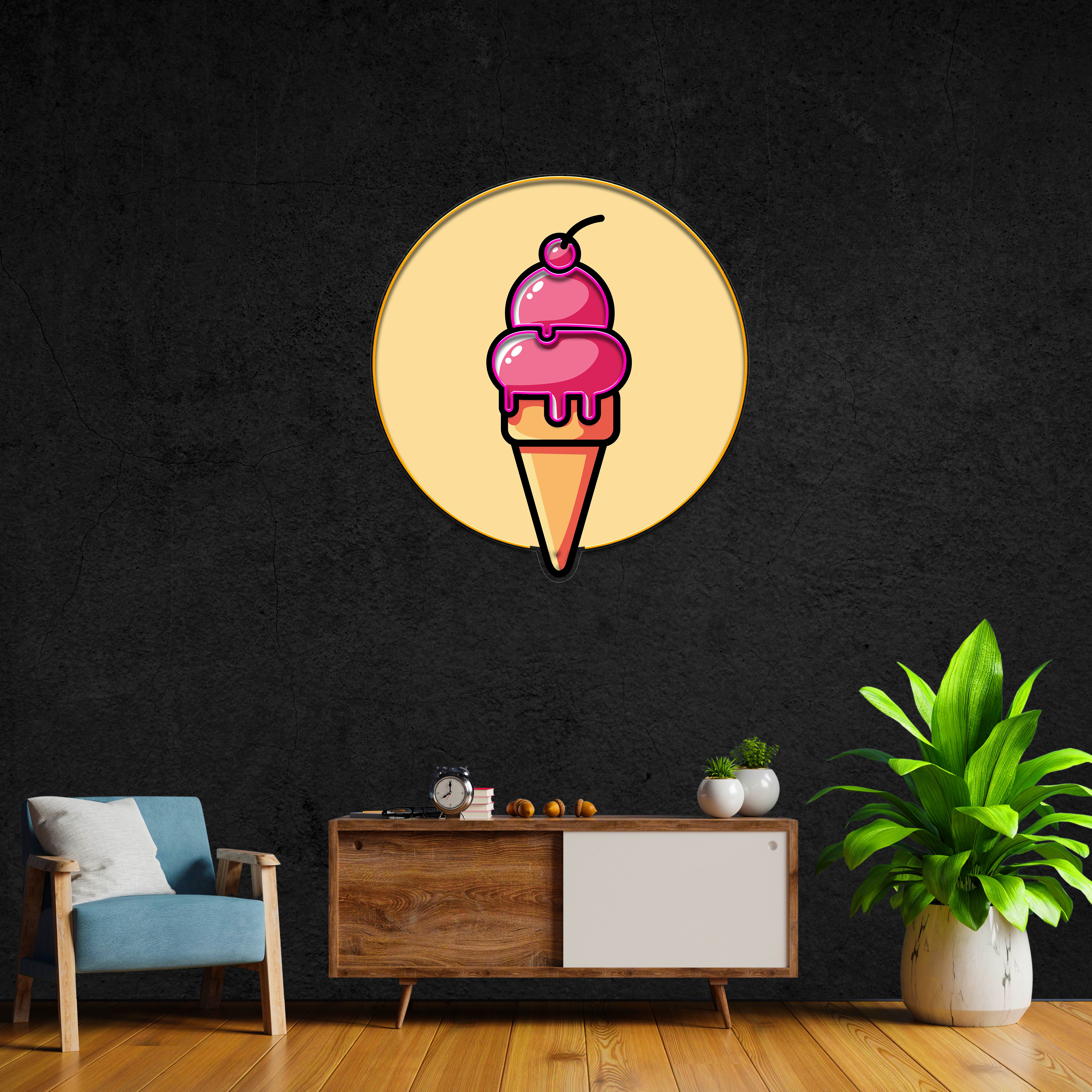 Ice Cream LED Neon Pop Art
