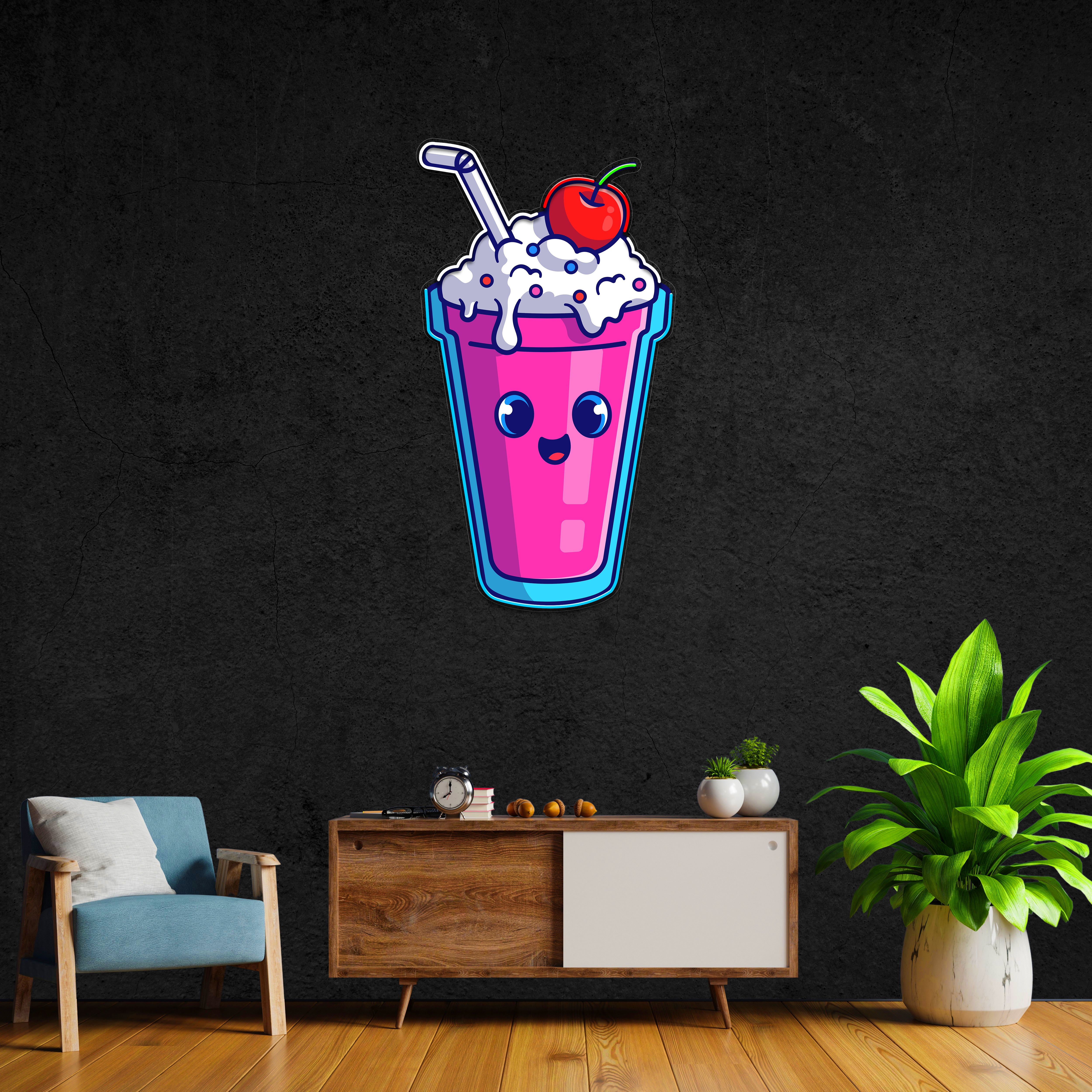 Milkshake LED Neon Pop Art