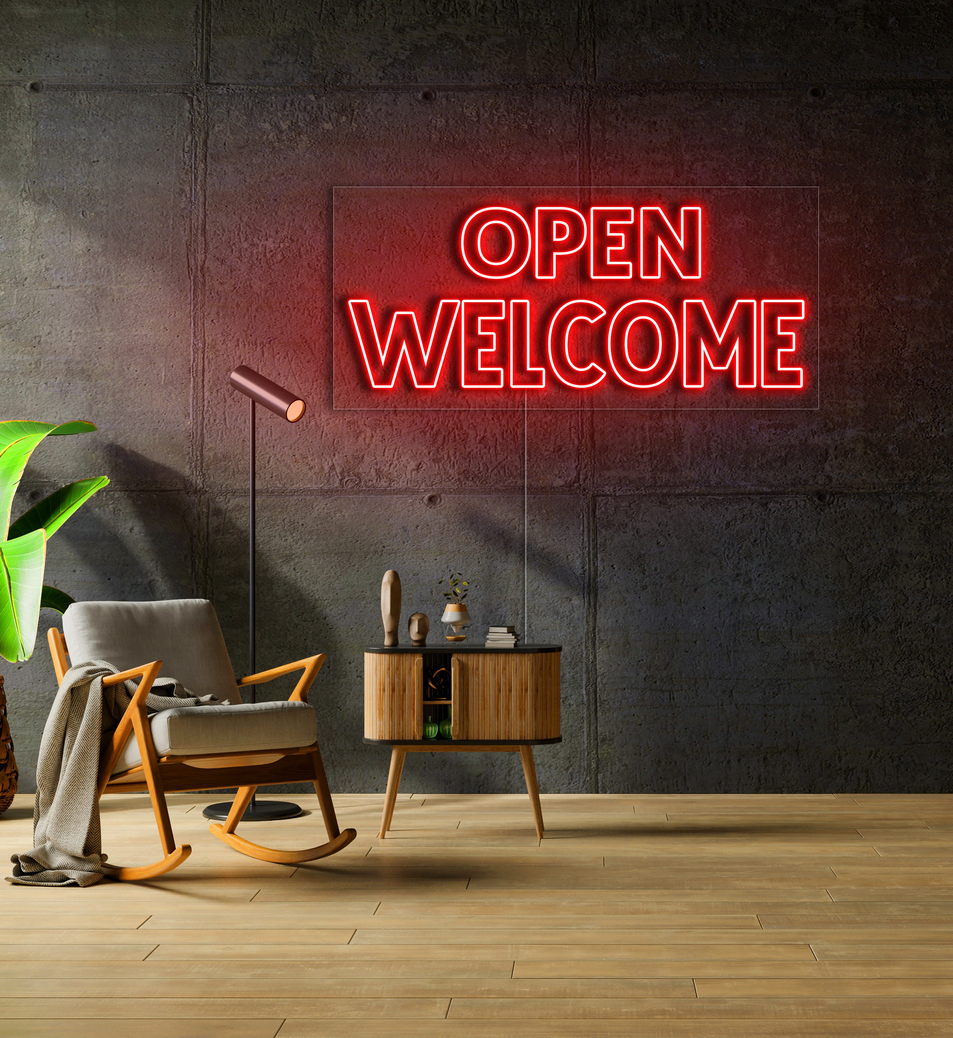 Open Welcome LED Neon Sign