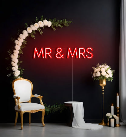 MR & MRS LED Neon Sign