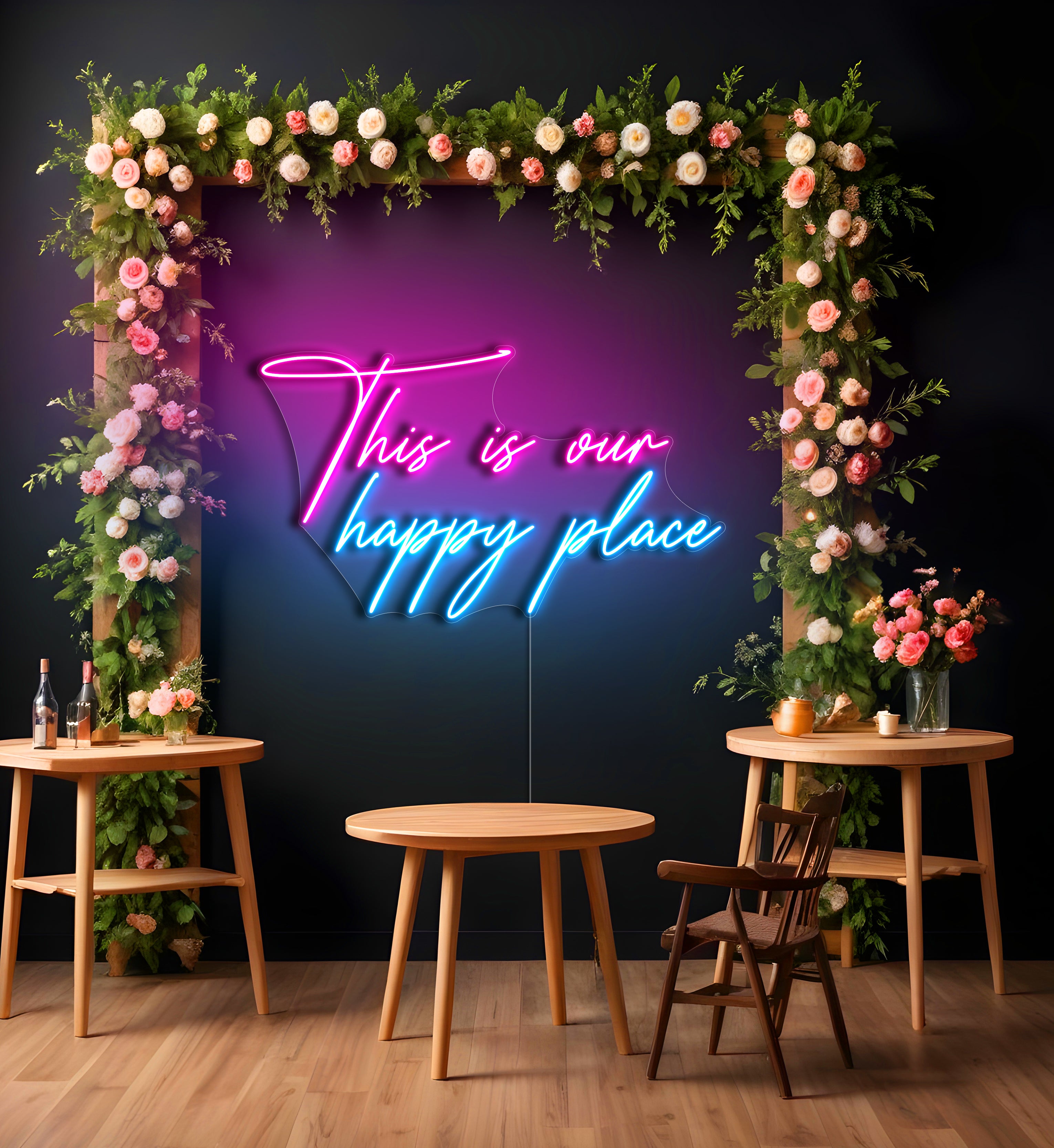 This Is Our Happy Place LED Neon Sign