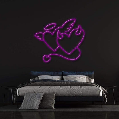 Angel Or Devil LED Neon Sign