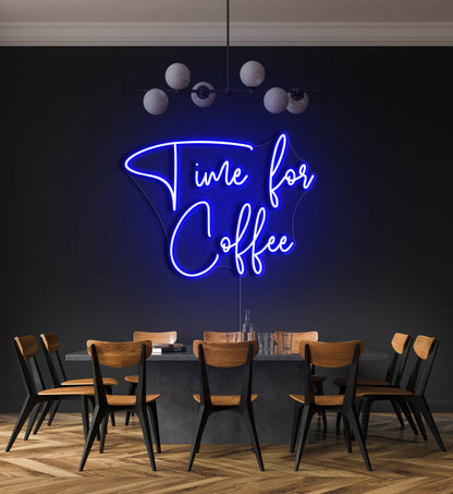Time For Coffee LED Neon Sign