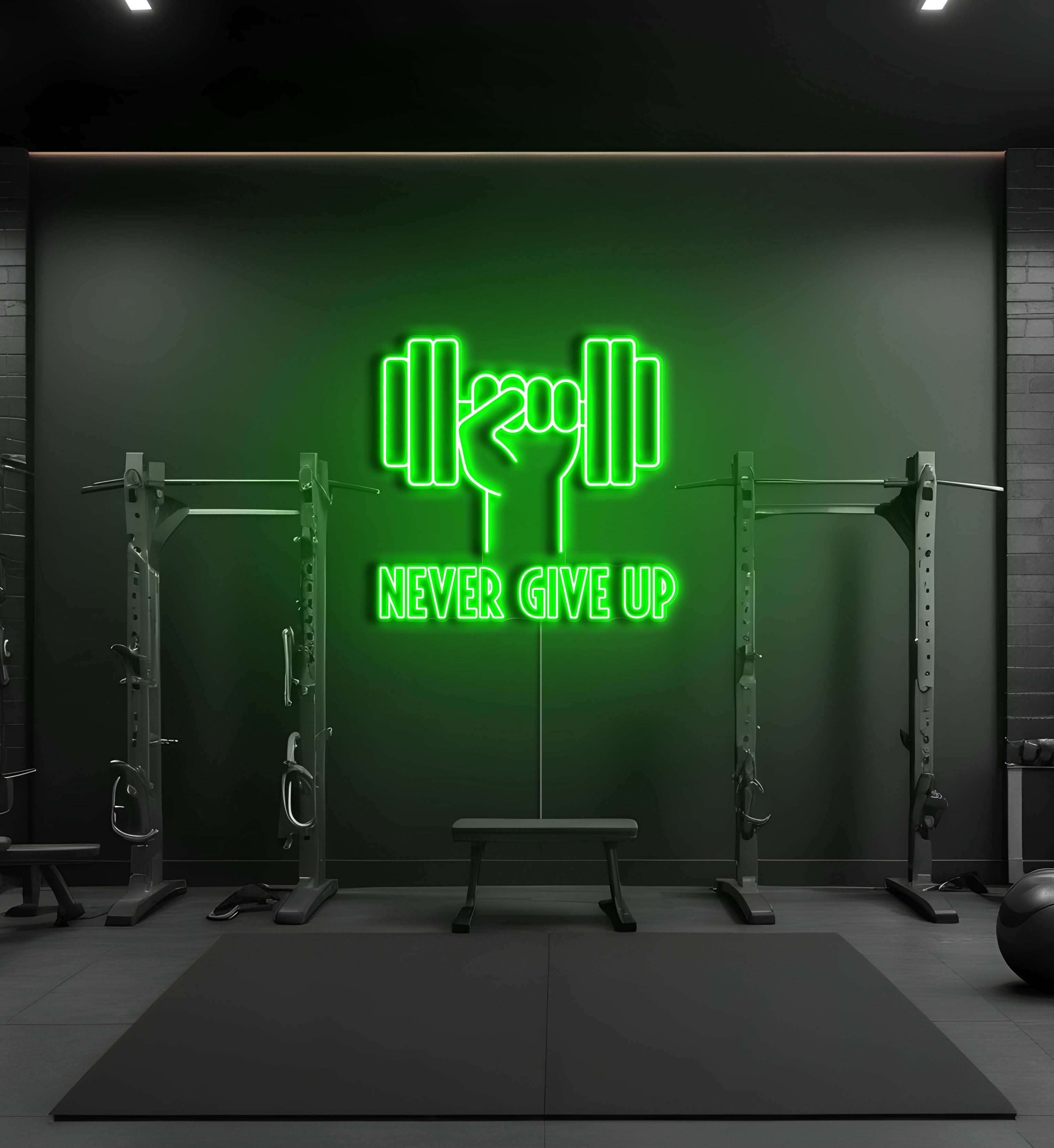 Never Give Up LED Neon Sign