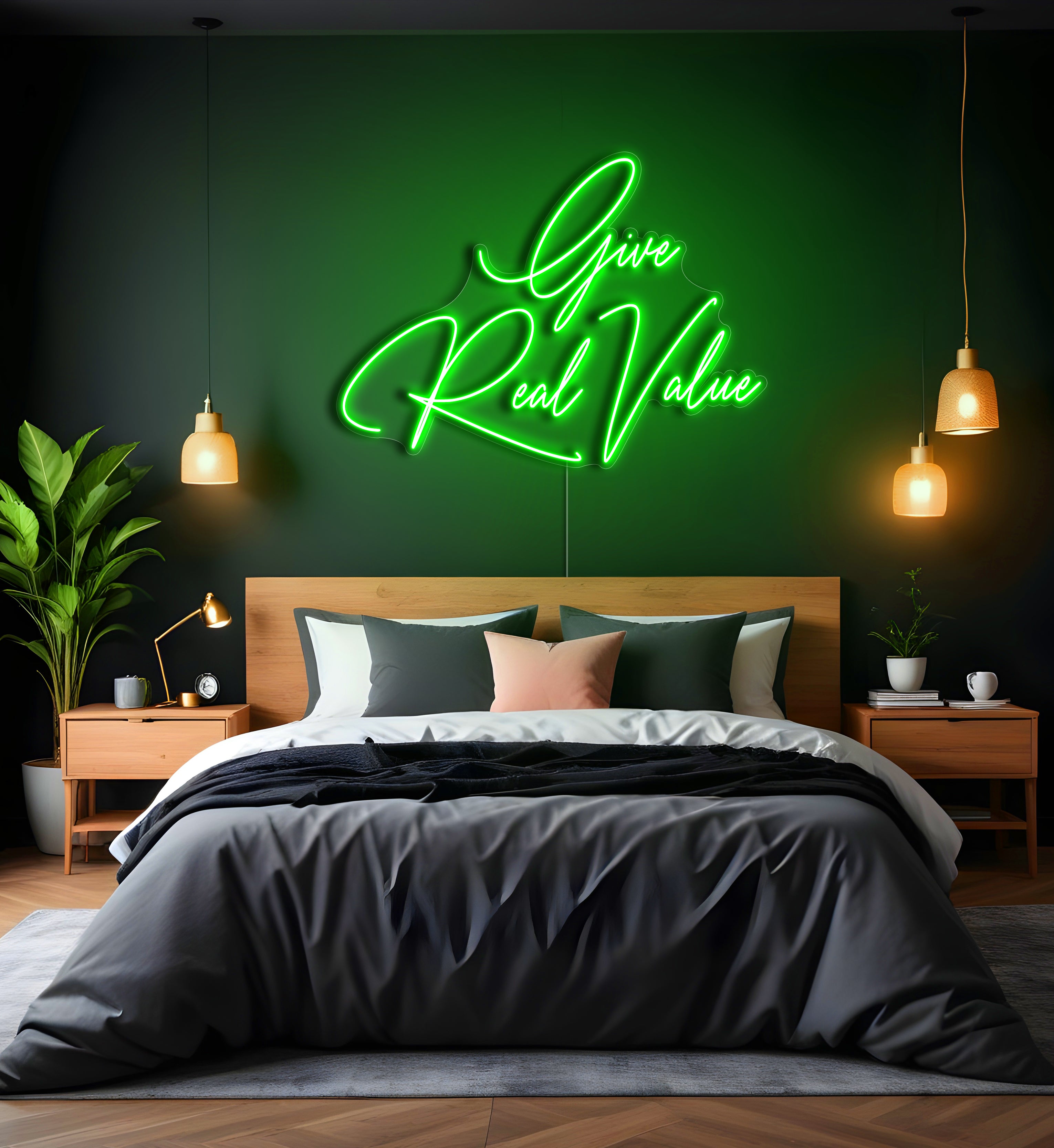 Give Real Value LED Neon Sign