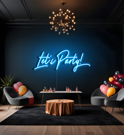 Let's Party LED Neon Sign