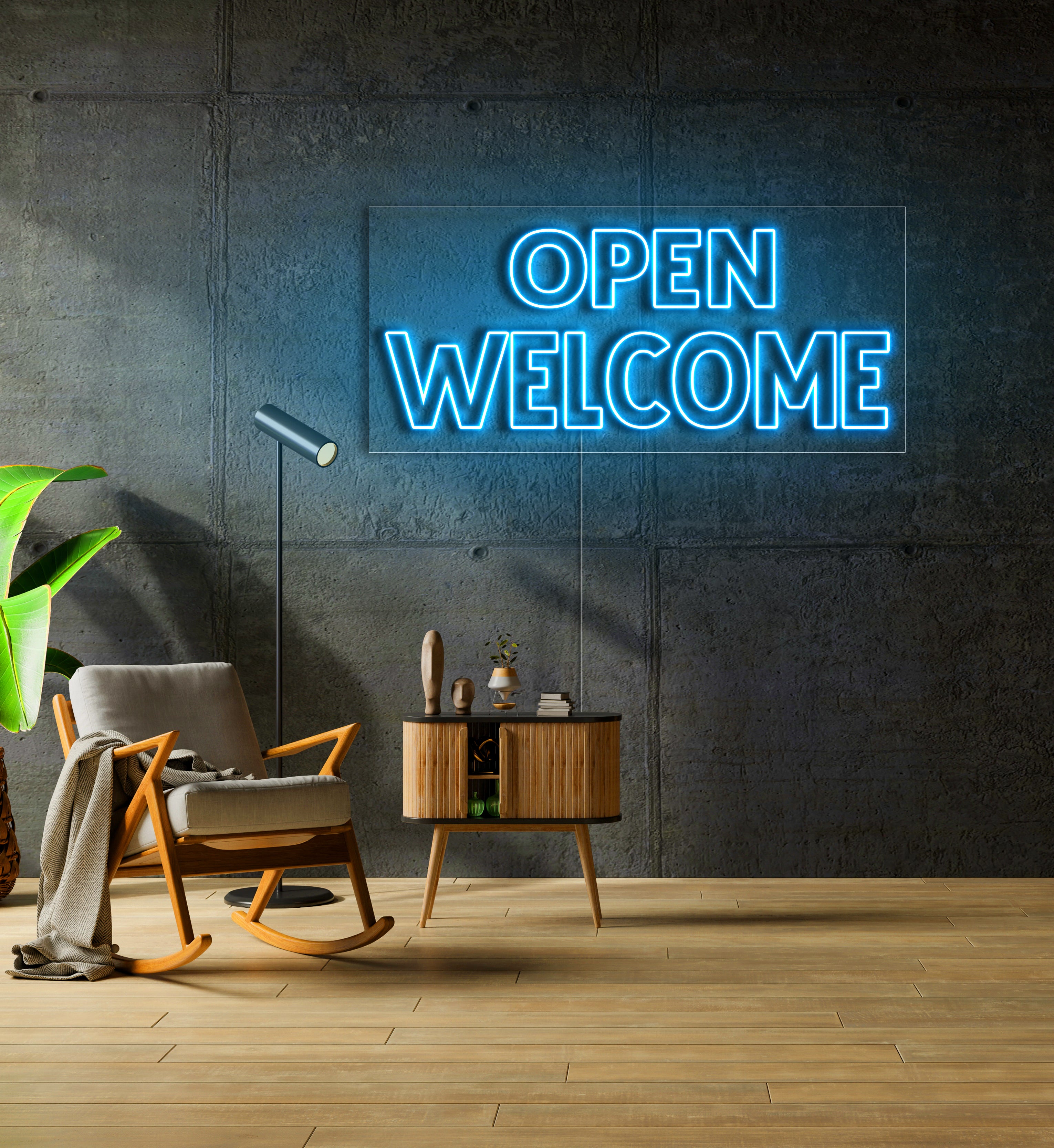 Open Welcome LED Neon Sign