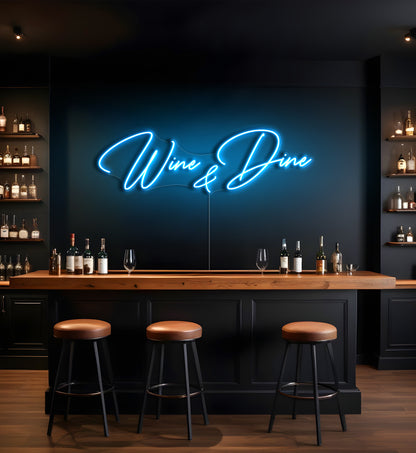 Wine & Dine LED Neon Sign