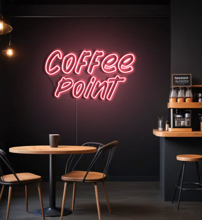 Coffee Point LED Neon Sign