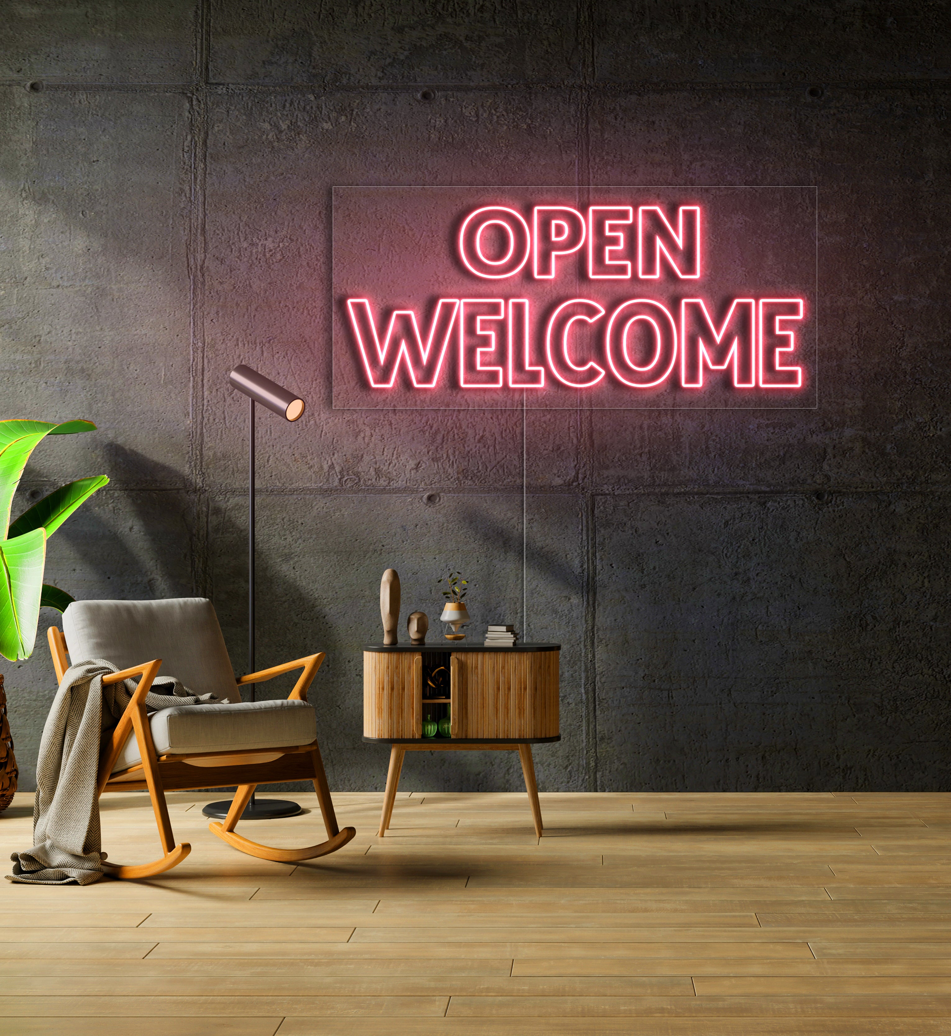 Open Welcome LED Neon Sign