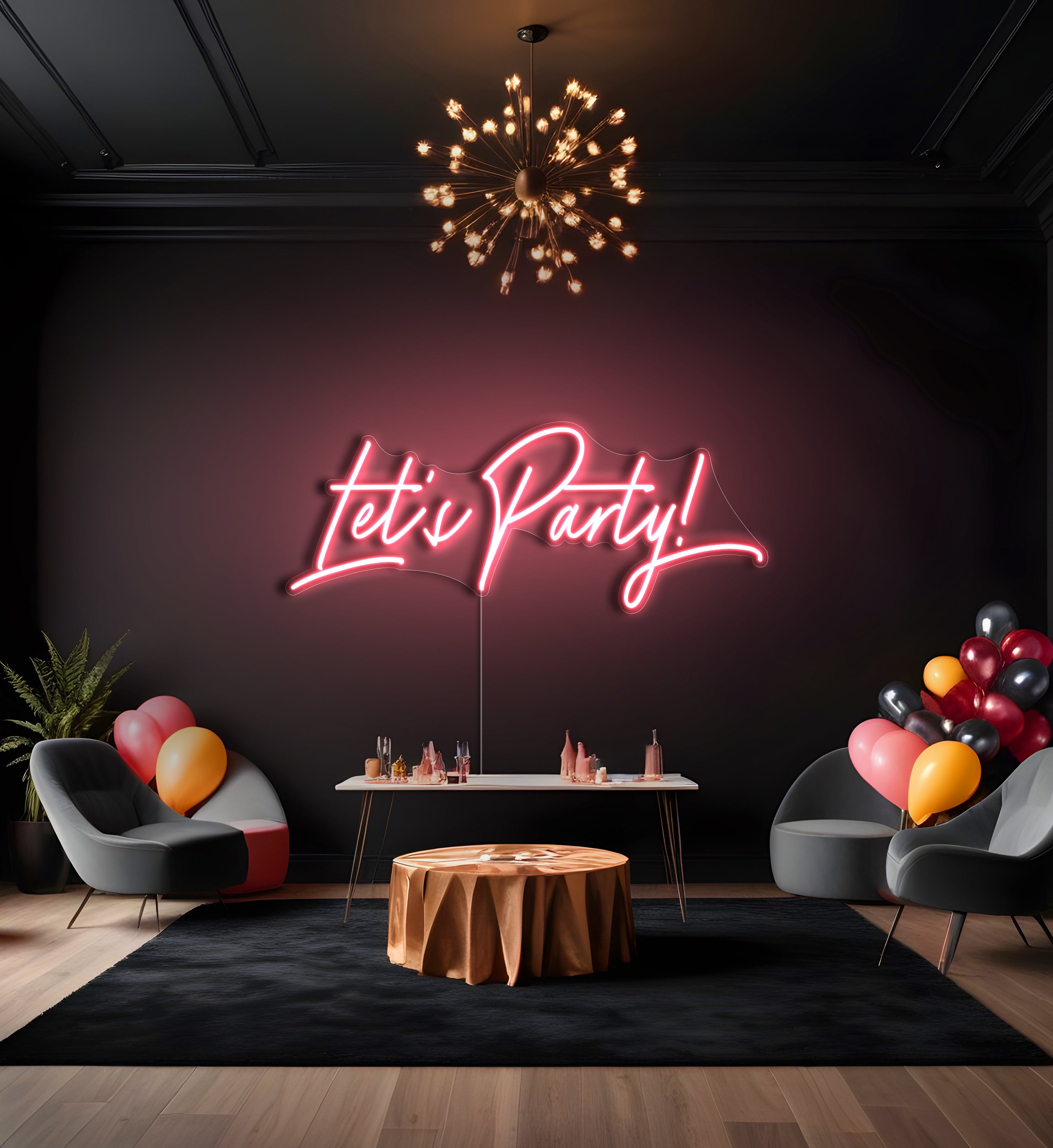Let's Party LED Neon Sign