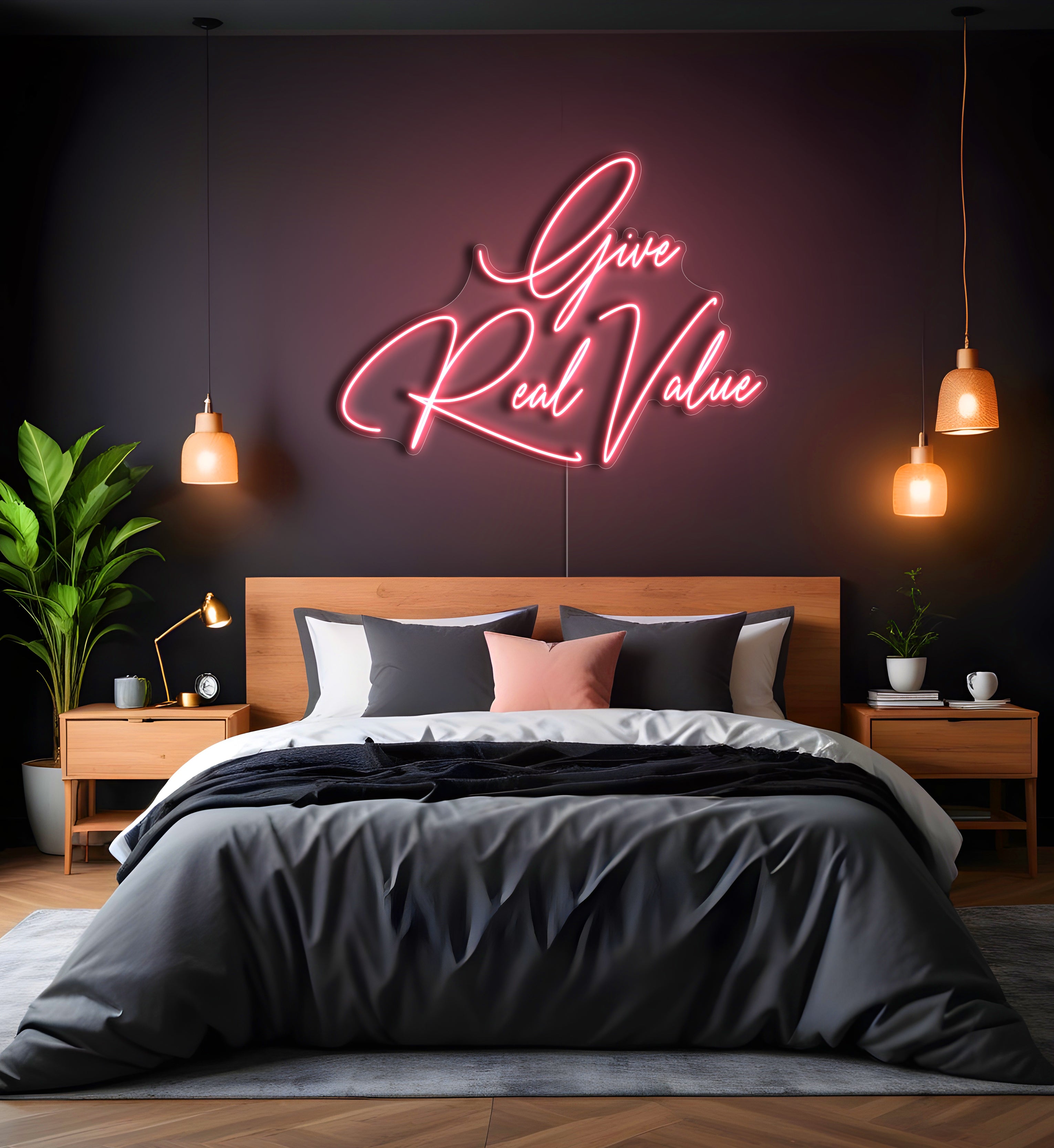 Give Real Value LED Neon Sign