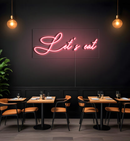 Let's Eat LED Neon Sign