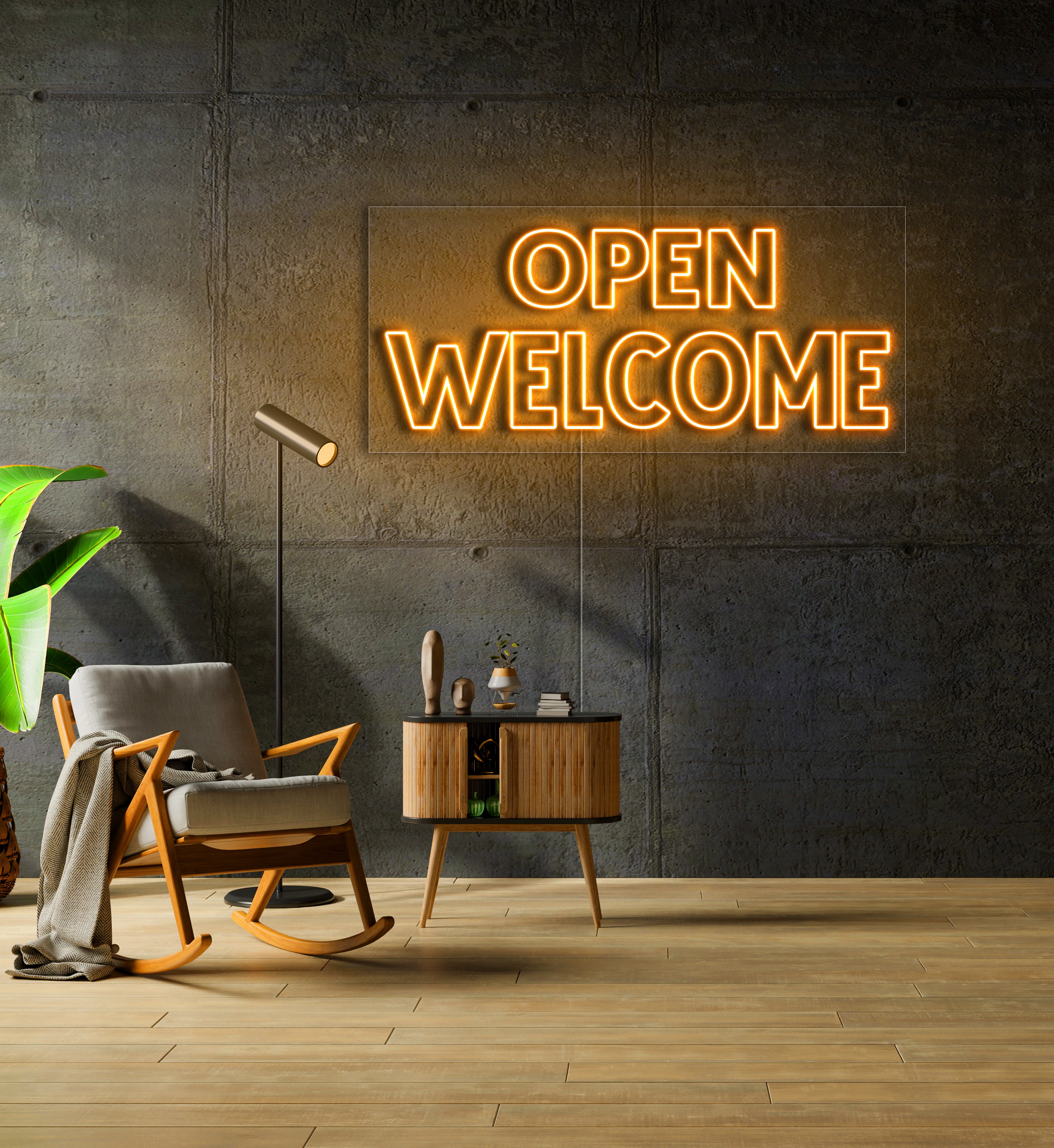 Open Welcome LED Neon Sign