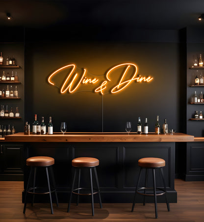 Wine & Dine LED Neon Sign