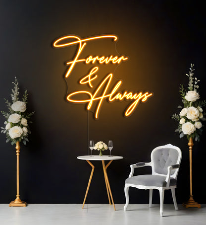 Forever & Always LED Neon Sign