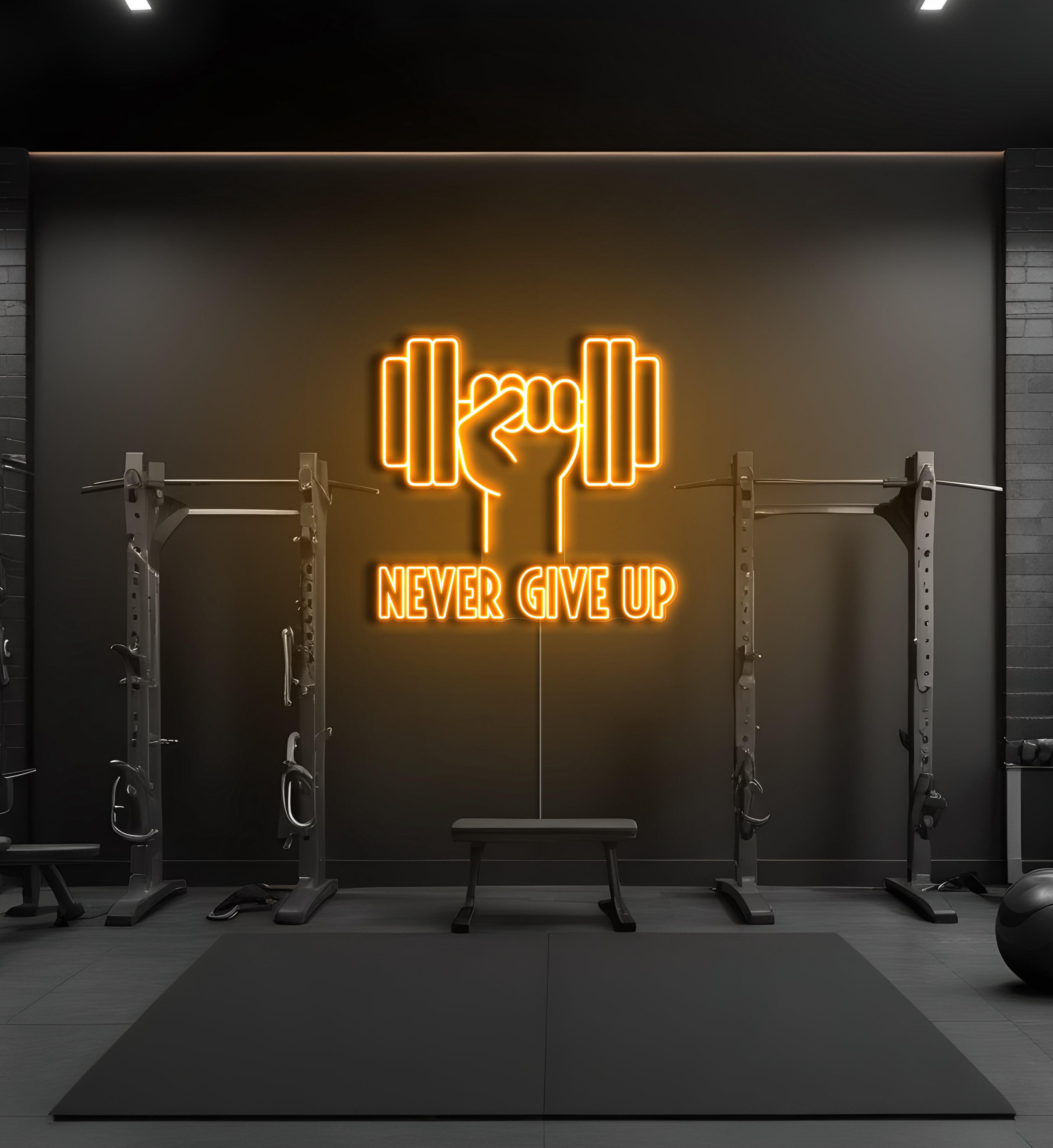 Never Give Up LED Neon Sign