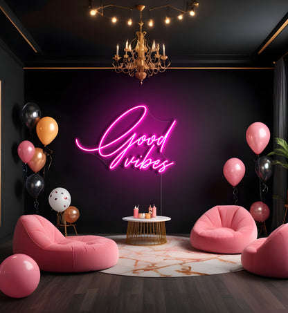 Good Vibes LED Neon Sign