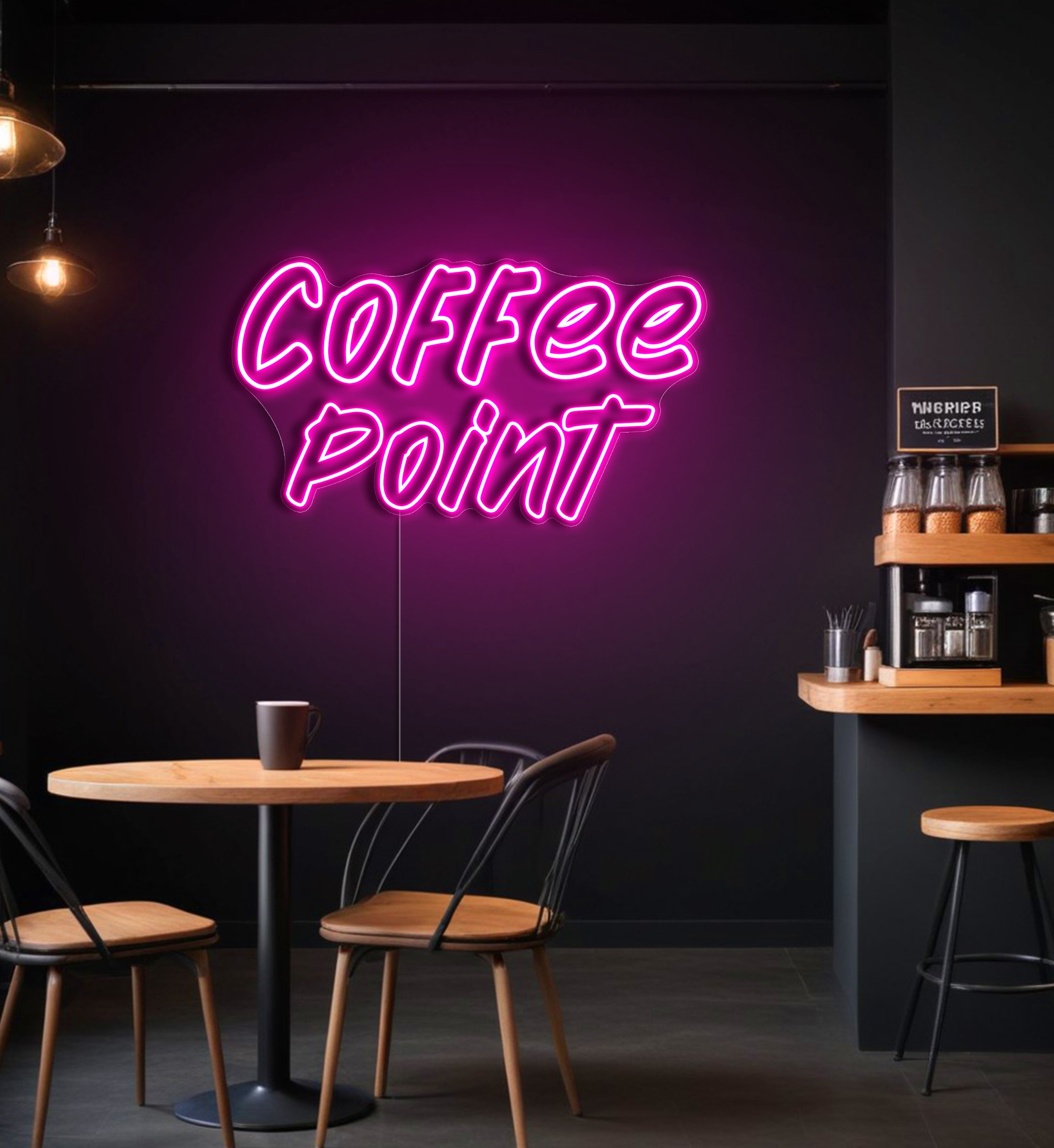 Coffee Point LED Neon Sign