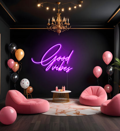 Good Vibes LED Neon Sign