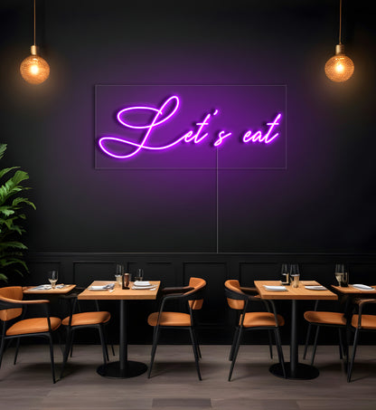 Let's Eat LED Neon Sign