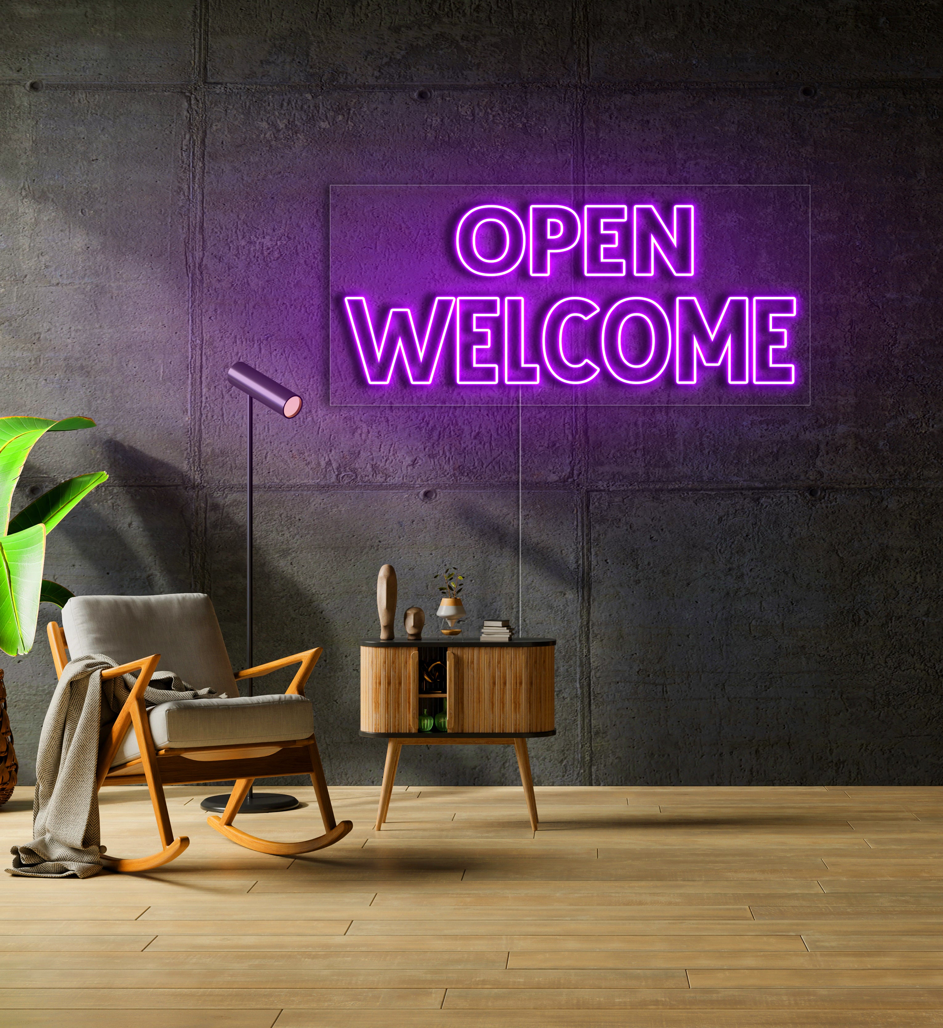 Open Welcome LED Neon Sign