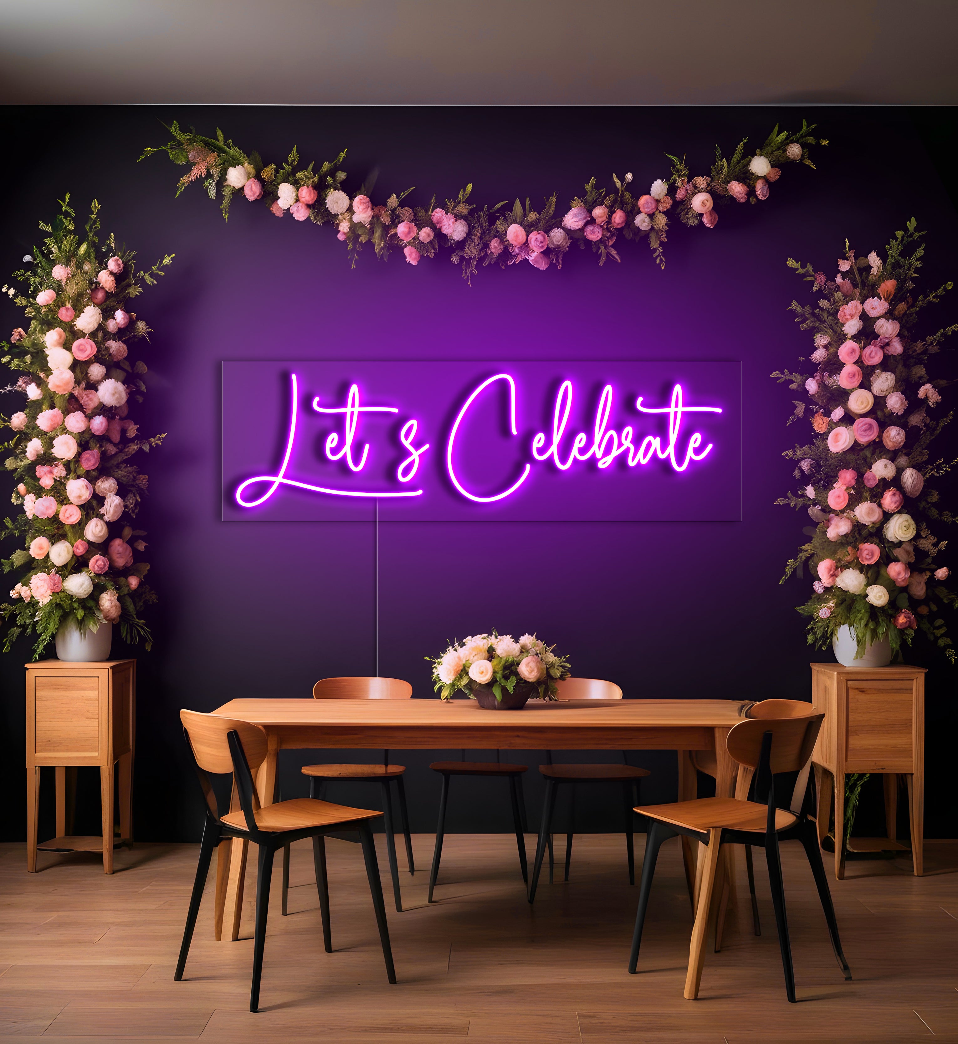 Let's Celebrate LED Neon Sign