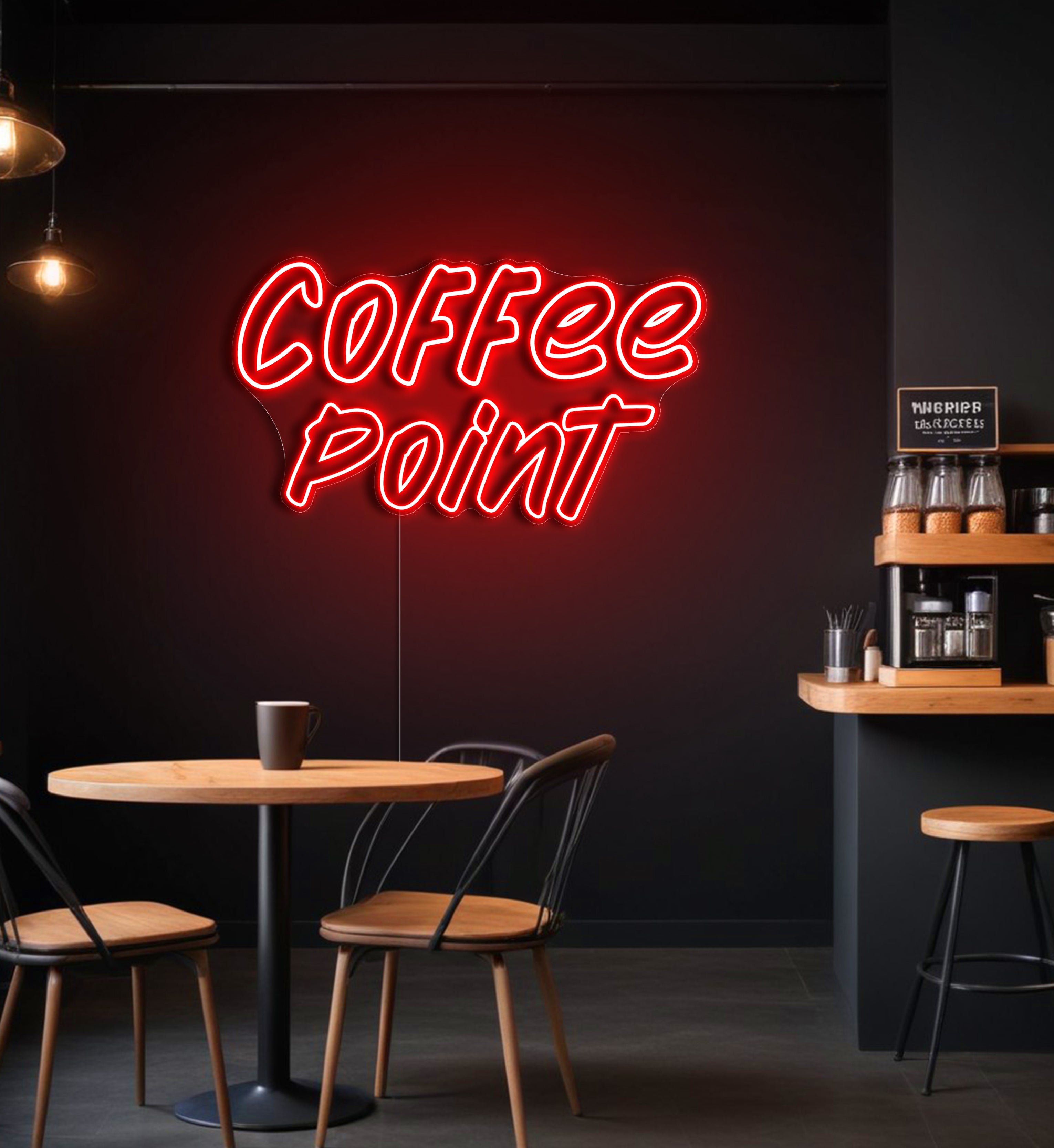Coffee Point LED Neon Sign