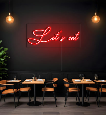 Let's Eat LED Neon Sign