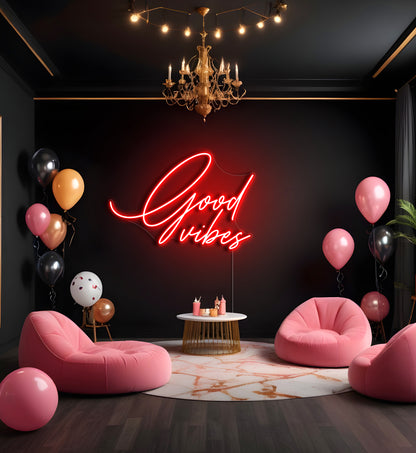 Good Vibes LED Neon Sign